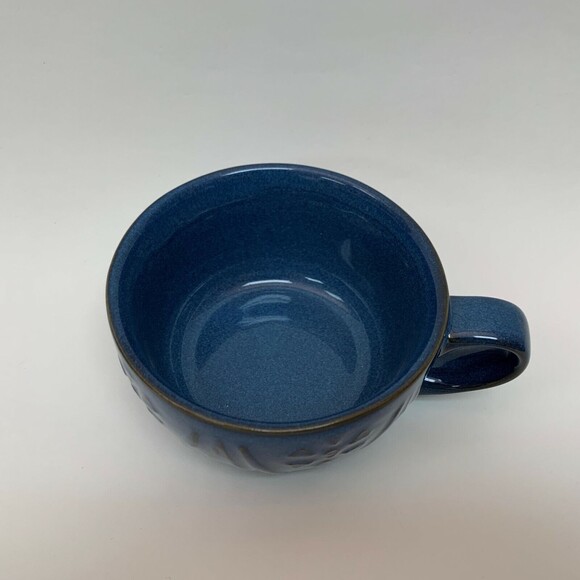 Pier 1 Pier One Coffee Cup Mug Blue Stoneware Dishwasher Microwave Safe MINT! - Picture 2 of 8